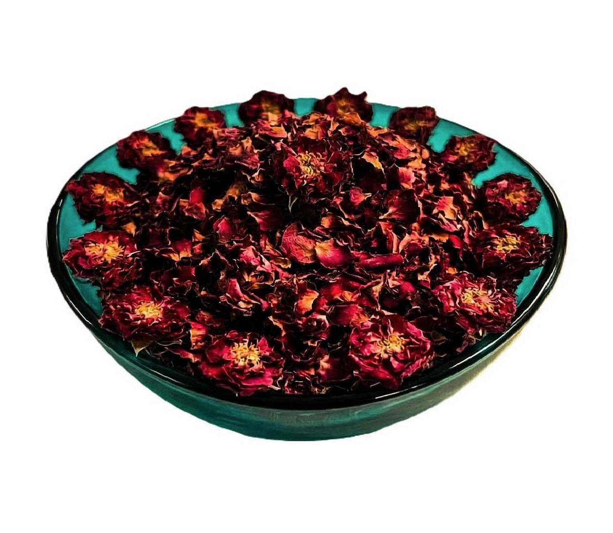 Dried Red Rose Petals with Calyx